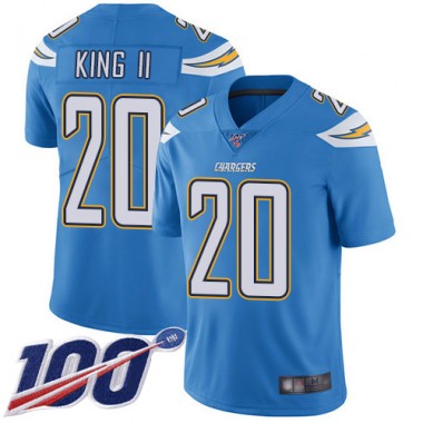 Los Angeles Chargers NFL Football Desmond King Electric Blue Jersey Men Limited 20 Alternate 100th Season Vapor Untouchable